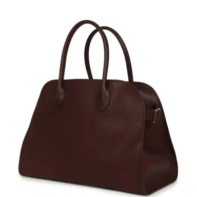 The Row The Row Soft Margaux 12 Bag New Burgundy Saddle Leather Silver Hardware | Thumbnail 5 The Row The Row Soft Margaux 12 Bag New Burgundy Saddle Leather Silver Hardware | Thumbnail 5
