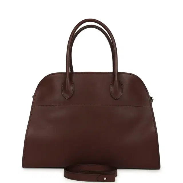The Row The Row Soft Margaux 12 Bag New Burgundy Saddle Leather Silver Hardware