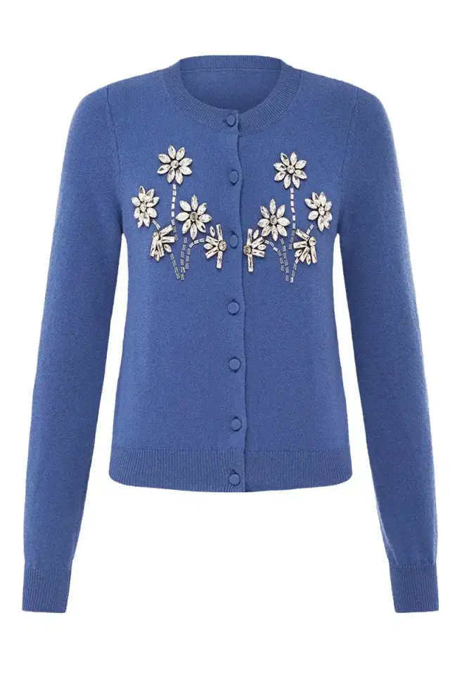 LEO LIN Claire Cardigan - Azure