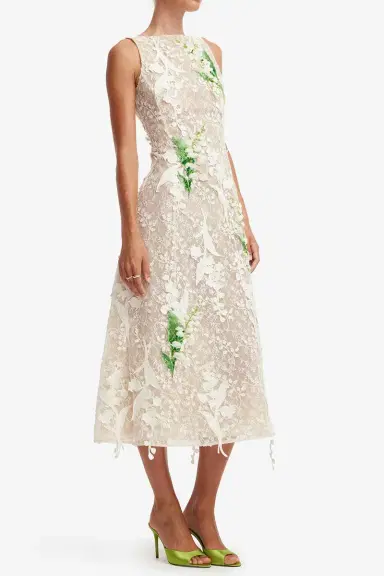 LEO LIN Cleo Dress - Snow | Thumbnail 4