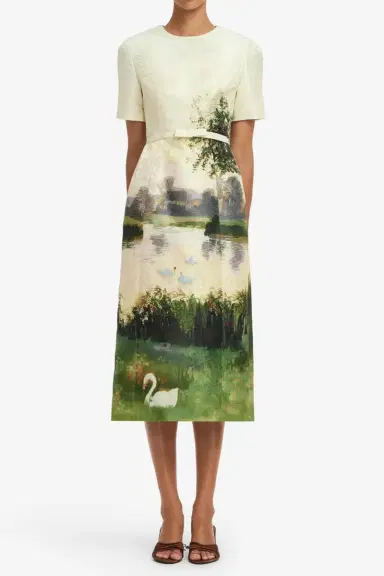 LEO LIN Elizabeth Midi Dress | Thumbnail 3