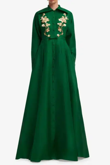 LEO LIN Josephine Gown - Forest | Thumbnail 4
