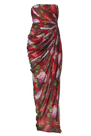 Carolina Herrera Strapless Draped Gown | Thumbnail 1