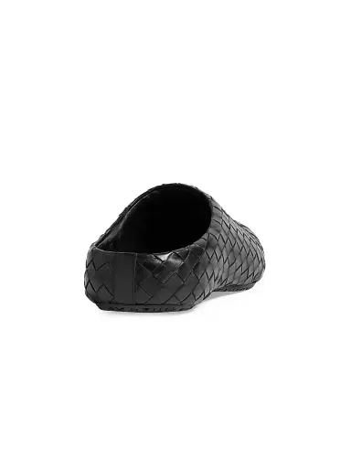 Bottega Veneta Men's Intrecciato Leather Clog Mules - Black - Size 7 | Thumbnail 3