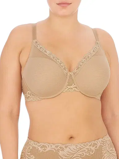 Natori Women's Feathers Full Figure Plunge T-Shirt Bra - Cafe - Size 42D | Thumbnail 1