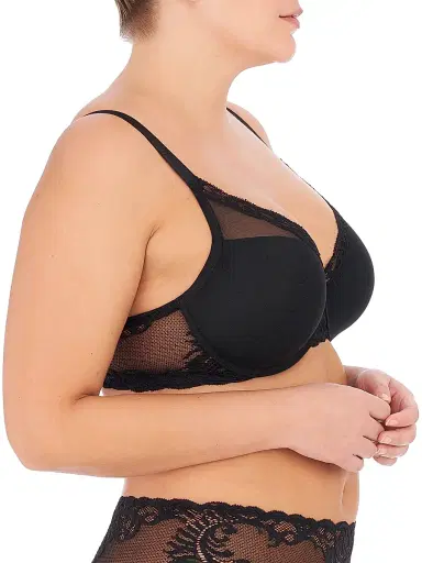 Natori Women's Feathers Full Figure Plunge T-Shirt Bra - Black - Size 42DD | Thumbnail 2