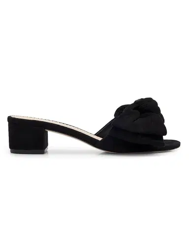 Cinq à Sept Women's Faith 40MM Bow-Detail Block-Heel Sandals - Black - Size 10 | Thumbnail 1 Cinq à Sept Women's Faith 40MM Bow-Detail Block-Heel Sandals - Black - Size 10 | Thumbnail 1