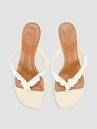 Staud Women's Freja 60MM Embellished Slip-On Leather Sandals | Thumbnail 4 Staud Women's Freja 60MM Embellished Slip-On Leather Sandals | Thumbnail 4