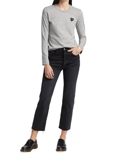 Comme des Garçons PLAY Women's Heart Long-Sleeve T-Shirt | Thumbnail 2 Comme des Garçons PLAY Women's Heart Long-Sleeve T-Shirt | Thumbnail 2