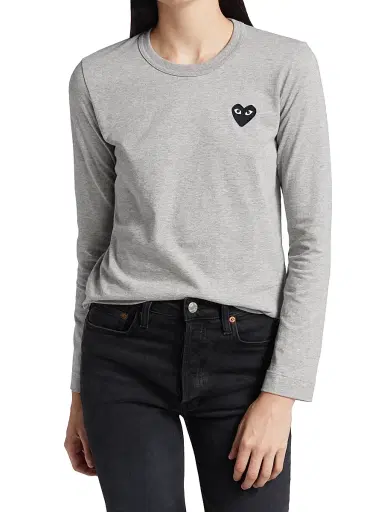 Comme des Garçons PLAY Women's Heart Long-Sleeve T-Shirt | Thumbnail 3 Comme des Garçons PLAY Women's Heart Long-Sleeve T-Shirt | Thumbnail 3