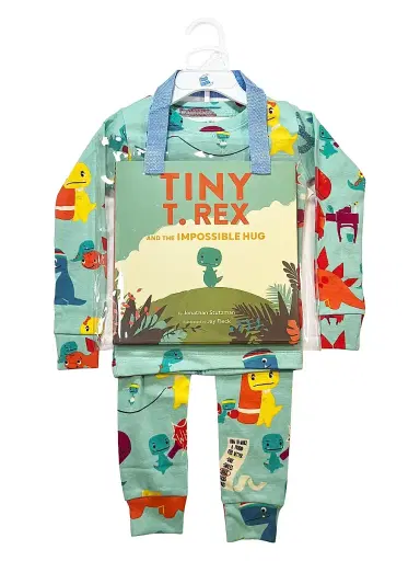Books To Bed Little Boy's & Boy's 3-Piece Pajama & Book Set - Green - Size 6 | Thumbnail 1