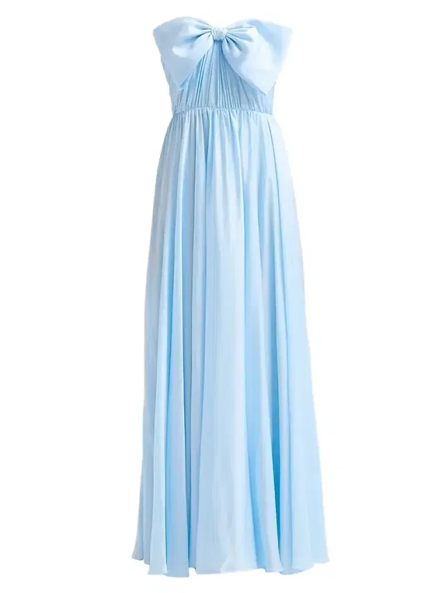 Women's Lunette Bow-Detail Strapless Gown - Sky
