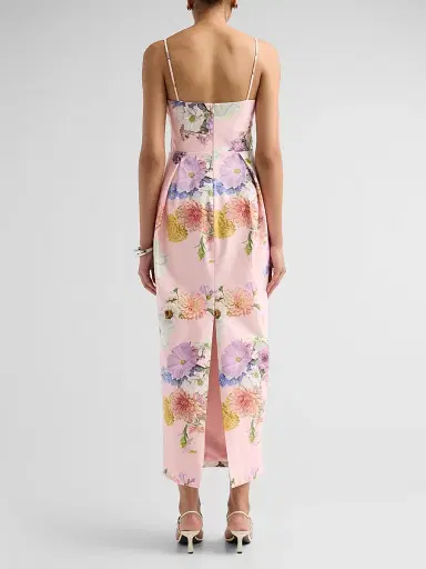 As It May Women's Teva Floral Faille Column Maxi Dress | Thumbnail 3