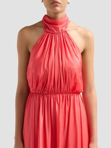 As It May Women's Elyra Satin Chiffon Halter Gown - Watermelon - Size XXL | Thumbnail 5 As It May Women's Elyra Satin Chiffon Halter Gown - Watermelon - Size XXL | Thumbnail 5