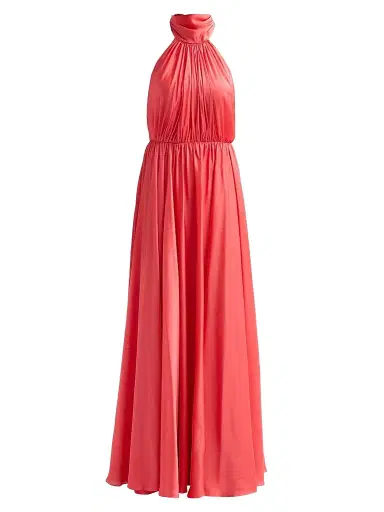 As It May Women's Elyra Satin Chiffon Halter Gown - Watermelon - Size XXL | Thumbnail 1 As It May Women's Elyra Satin Chiffon Halter Gown - Watermelon - Size XXL | Thumbnail 1