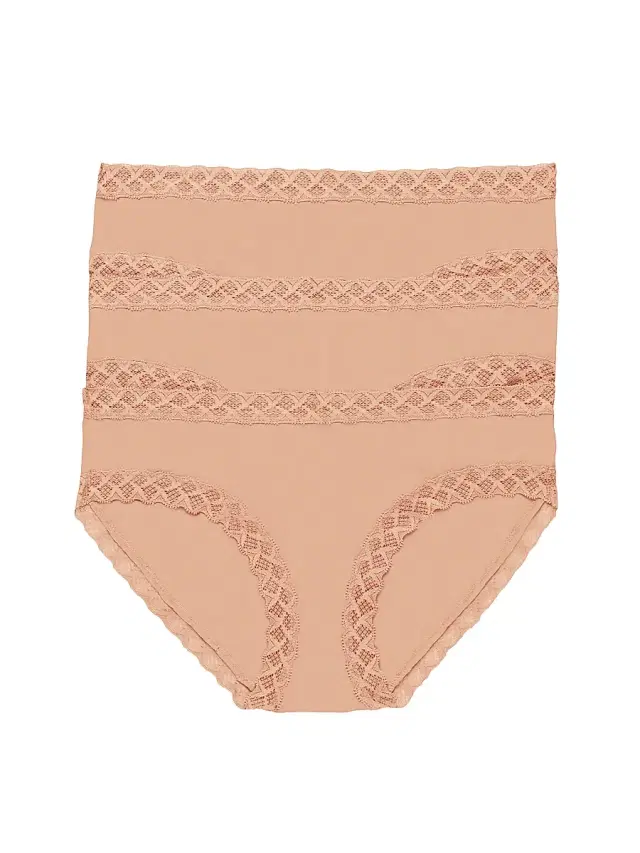 Natori Women's Bliss Cotton Girl Brief 3 Pack - Cafe