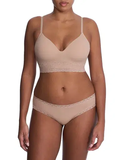 Natori Women's Bliss Perfection Wireless T-Shirt Bra - Cafe - Size 36A | Thumbnail 4 Natori Women's Bliss Perfection Wireless T-Shirt Bra - Cafe - Size 36A | Thumbnail 4