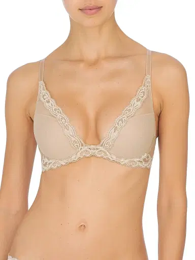 Natori Women's Feathers Plunge T-Shirt Bra - Cafe - Size 30C | Thumbnail 1