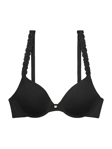 Natori Women's Pure Luxe Plunge T-Shirt Bra - Black - Size 30G | Thumbnail 1 Natori Women's Pure Luxe Plunge T-Shirt Bra - Black - Size 30G | Thumbnail 1