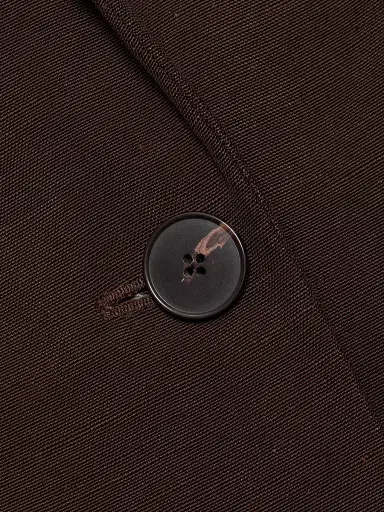 Co Women's Mens-Fit Linen-Blend Blazer - Chocolate - Size XL | Thumbnail 7