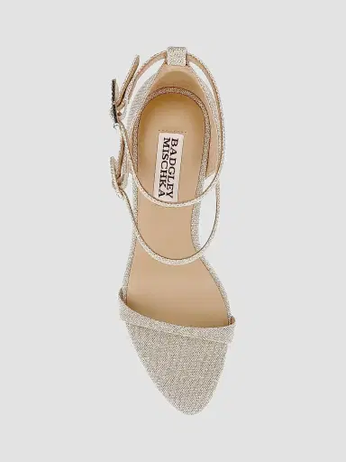 Badgley Mischka Women's Valencia 85MM Glitter Sandals - Gold Glitter | Thumbnail 4 Badgley Mischka Women's Valencia 85MM Glitter Sandals - Gold Glitter | Thumbnail 4