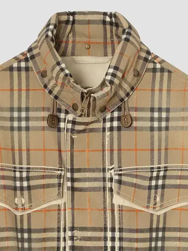 Burberry Men's Lancaster Check Tropical Gabardine Parka | Thumbnail 2