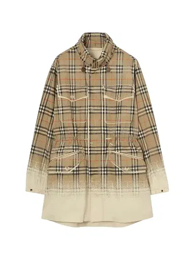 Burberry Men's Lancaster Check Tropical Gabardine Parka | Thumbnail 1
