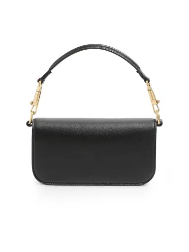 Valentino Garavani Women's Locò Small Shoulder Bag in Calfskin Leather - Black | Thumbnail 4