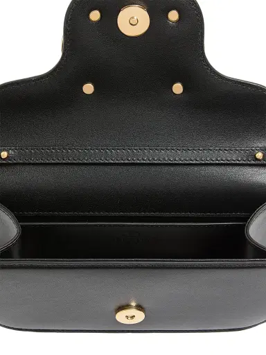 Valentino Garavani Women's Locò Small Shoulder Bag in Calfskin Leather - Black | Thumbnail 5