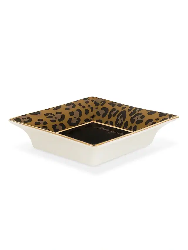 Dolce & Gabbana Leopard Square Porcelain Trinket Tray