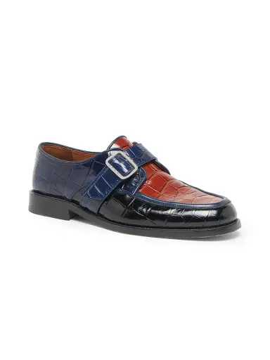 Marni Men's Crocodile-Embossed Leather Moccasins - Black Brown - Size 10 | Thumbnail 2 Marni Men's Crocodile-Embossed Leather Moccasins - Black Brown - Size 10 | Thumbnail 2