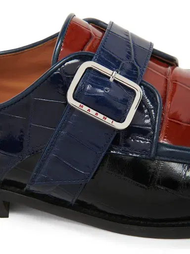 Marni Men's Crocodile-Embossed Leather Moccasins - Black Brown - Size 10 | Thumbnail 5 Marni Men's Crocodile-Embossed Leather Moccasins - Black Brown - Size 10 | Thumbnail 5