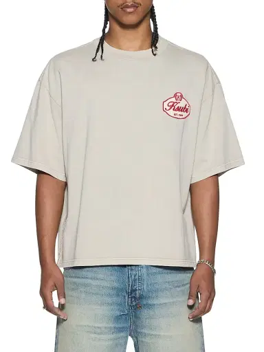 Ksubi Men's Klasse Halen Logo Cotton Oversized T-Shirt - Grey - Size XXL | Thumbnail 1 Ksubi Men's Klasse Halen Logo Cotton Oversized T-Shirt - Grey - Size XXL | Thumbnail 1