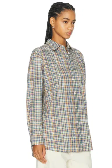 TOTEME Classic Check Button Down Top | Thumbnail 2 TOTEME Classic Check Button Down Top | Thumbnail 2