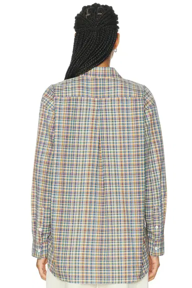 TOTEME Classic Check Button Down Top | Thumbnail 3 TOTEME Classic Check Button Down Top | Thumbnail 3