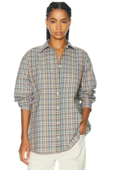 TOTEME Classic Check Button Down Top | Thumbnail 1 TOTEME Classic Check Button Down Top | Thumbnail 1