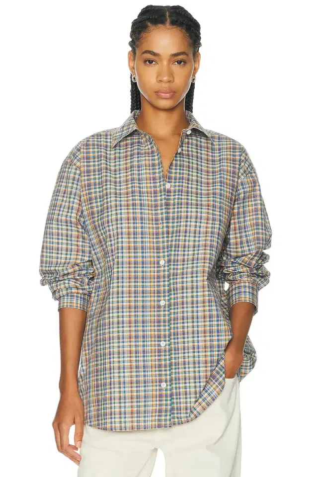 Toteme Classic Check Button Down Top