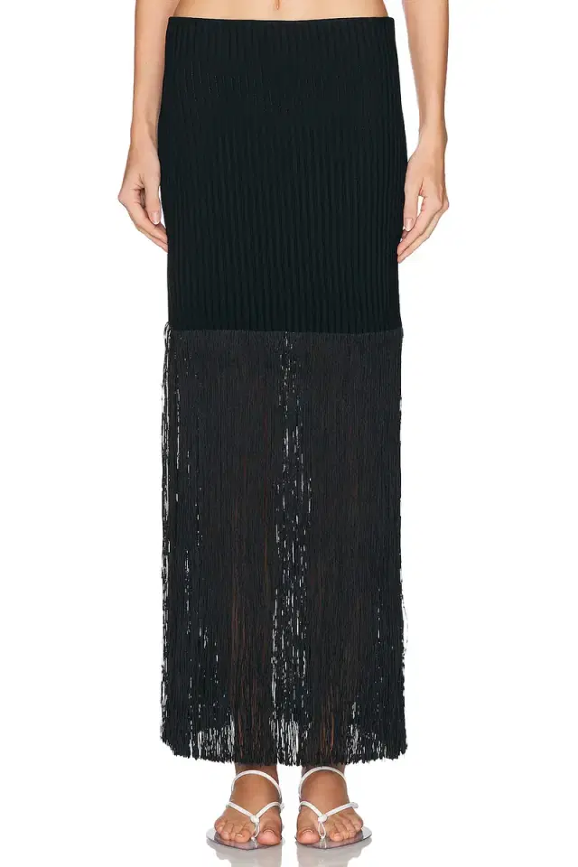 ALAÏA ALAΪA Fringed Tube Skirt