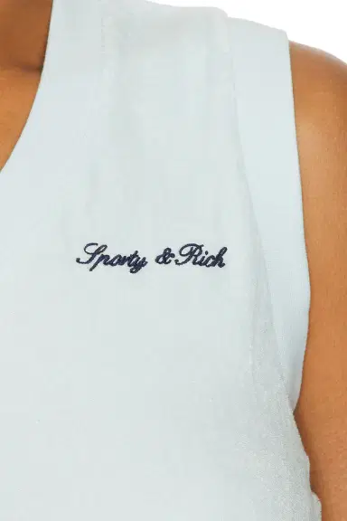 Sporty & Rich Signature Logo Terry Sweater Vest | Thumbnail 5