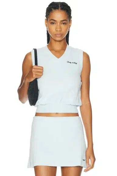 Sporty & Rich Signature Logo Terry Sweater Vest | Thumbnail 1