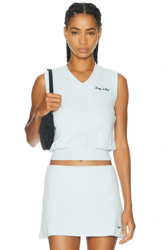 Sporty & Rich Signature Logo Terry Sweater Vest