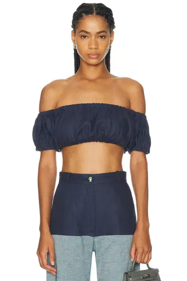 MATTHEW BRUCH Bubble Crop Top | Thumbnail 1