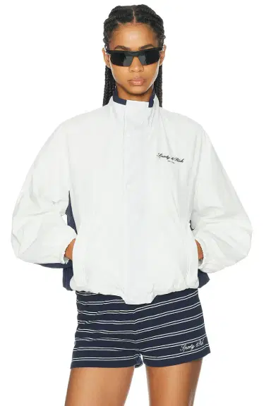 Sporty & Rich Signature NY Contrast Jacket | Thumbnail 1 Sporty & Rich Signature NY Contrast Jacket | Thumbnail 1
