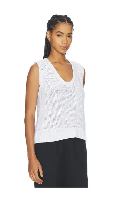 perfectwhitetee Peggy Cotton Sweater Tank Top | Thumbnail 2