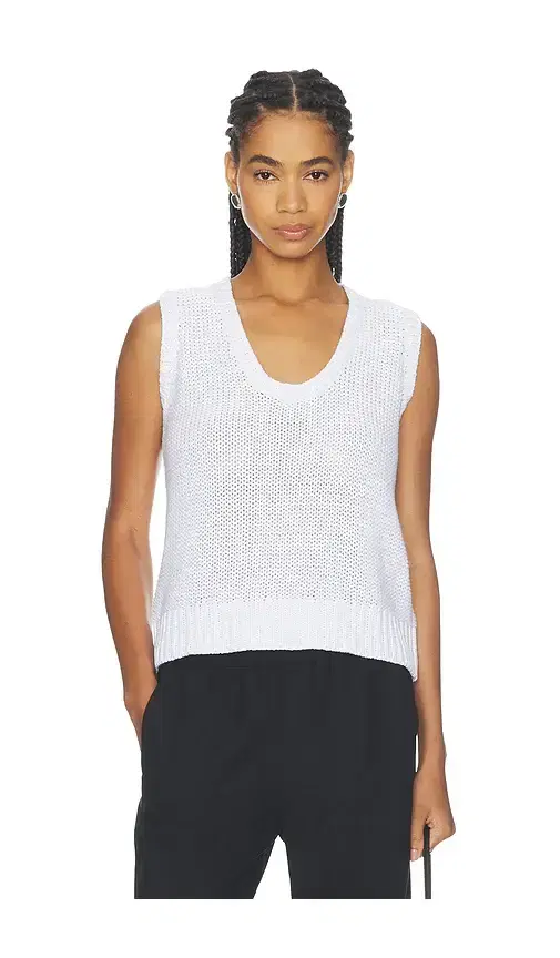 perfectwhitetee Peggy Cotton Sweater Tank Top