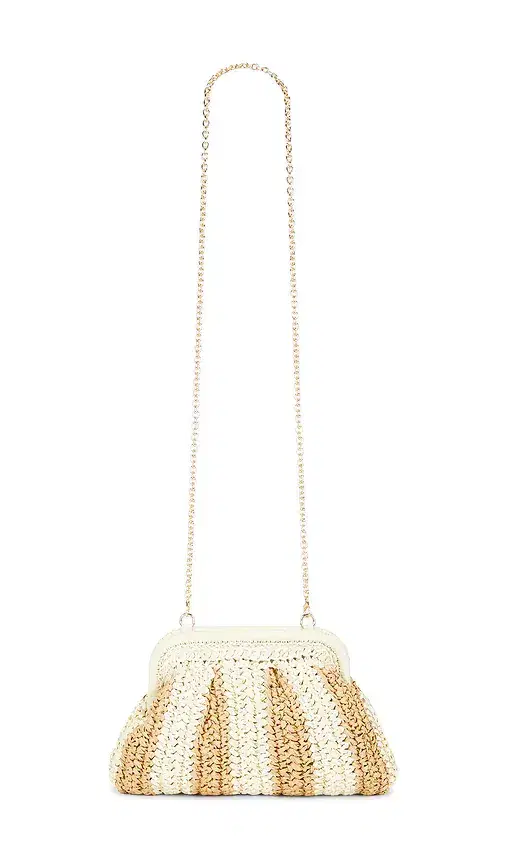 Dolce Vita Hydra Framed Raffia Clutch