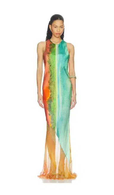 Donde Esteban Formentera Silk Long Dress | Thumbnail 2