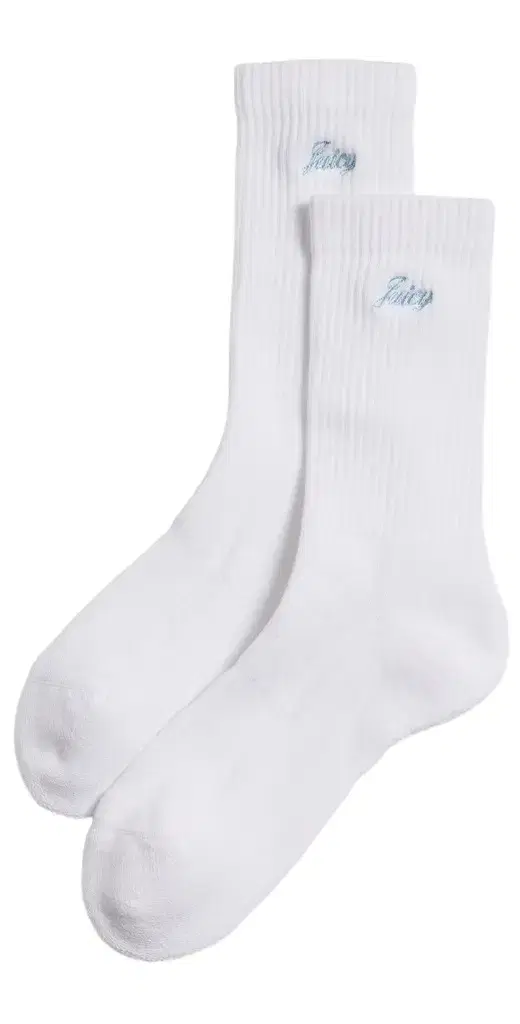 Sporty & Rich Juicy Script Socks White/Sky Blue One Size