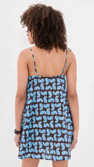 Staud Laura Linen Mini Dress Seahorse | Thumbnail 3