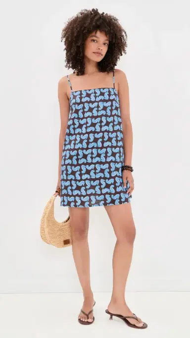 Staud Laura Linen Mini Dress Seahorse | Thumbnail 5